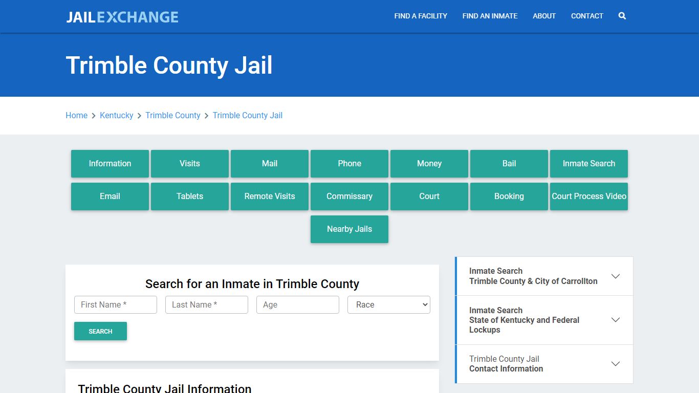 Trimble County Jail Roster Lookup, KY, Inmate Search